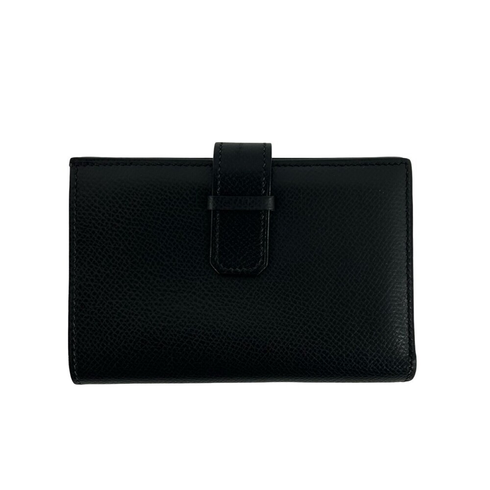 HERMES Jura Veau Epsom Bi-fold Wallet Mini Business Card Holder/Card Case Coi...